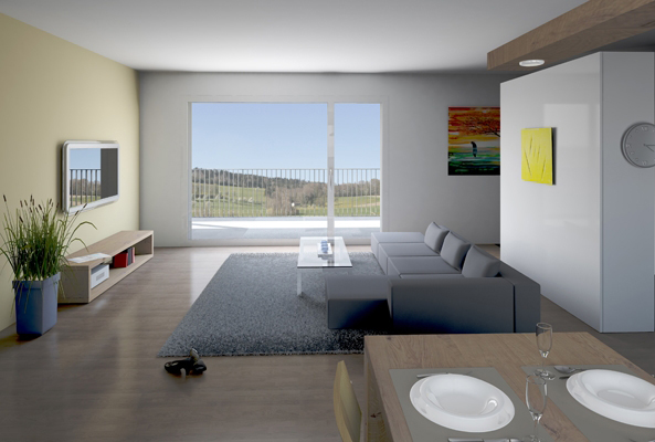 Arigstrasse Visualisation du salon