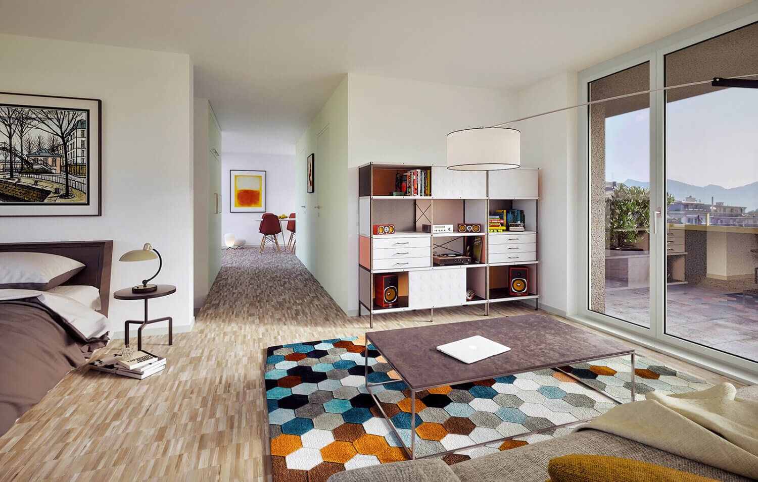 Visualisierung Wohnbereich Bleichenstrasse