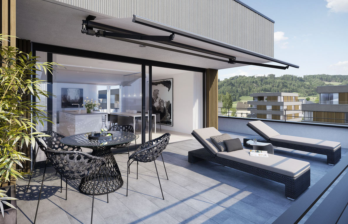 Wohnung Terasse Attika aussen