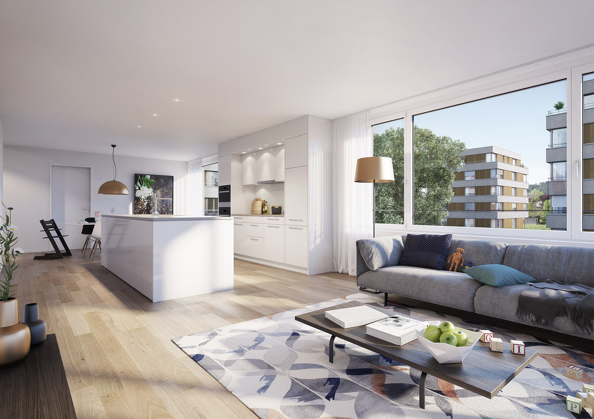 Wohnung Innenansicht Wohnraum Essraum